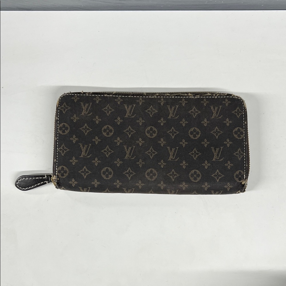 Louis Vuitton Mini Lin Monogram Zip Wallet